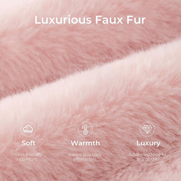 ⚡Women's Pink Fuzzy Scuff Slippers Soft Comfy Memory Foam Non Slip House Shoes - Picture 3 of 6